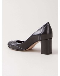 schwarze Leder Pumps von Sarah Chofakian