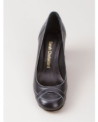 schwarze Leder Pumps von Sarah Chofakian