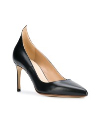 schwarze Leder Pumps von Francesco Russo