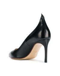 schwarze Leder Pumps von Francesco Russo