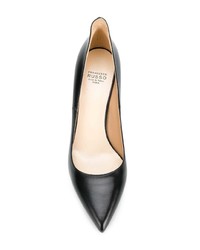 schwarze Leder Pumps von Francesco Russo