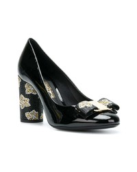 schwarze Leder Pumps von Salvatore Ferragamo