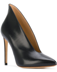 schwarze Leder Pumps von Francesco Russo