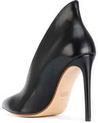 schwarze Leder Pumps von Francesco Russo