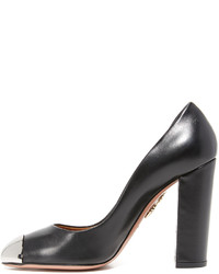 schwarze Leder Pumps von Aquazzura