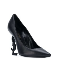 schwarze Leder Pumps von Saint Laurent