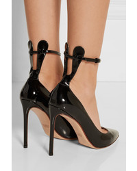 schwarze Leder Pumps von Francesco Russo