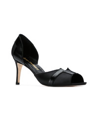 schwarze Leder Pumps von Sarah Chofakian