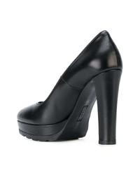 schwarze Leder Pumps von Albano