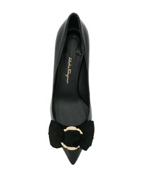 schwarze Leder Pumps von Salvatore Ferragamo