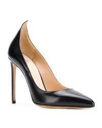 schwarze Leder Pumps von Francesco Russo