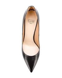 schwarze Leder Pumps von Francesco Russo