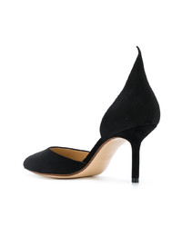 schwarze Leder Pumps von Francesco Russo