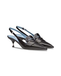 schwarze Leder Pumps von Prada