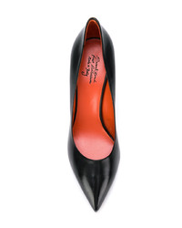 schwarze Leder Pumps von Santoni