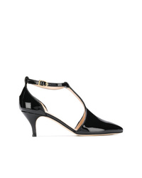 schwarze Leder Pumps von Polly Plume