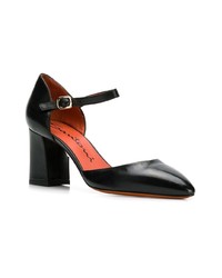 schwarze Leder Pumps von Santoni