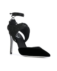 schwarze Leder Pumps von Rene Caovilla