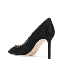 schwarze Leder Pumps von Jimmy Choo