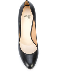 schwarze Leder Pumps von Francesco Russo