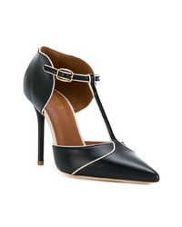 schwarze Leder Pumps von Malone Souliers