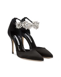 schwarze Leder Pumps von Manolo Blahnik