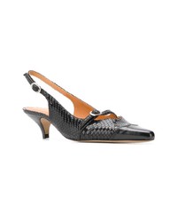 schwarze Leder Pumps von Ganni