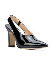 schwarze Leder Pumps von Paul Andrew