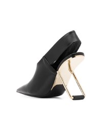 schwarze Leder Pumps von Poiret