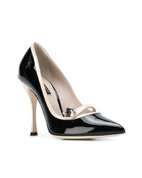 schwarze Leder Pumps von Dolce & Gabbana