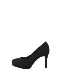 schwarze Leder Pumps von Tamaris