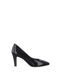 schwarze Leder Pumps von Tamaris