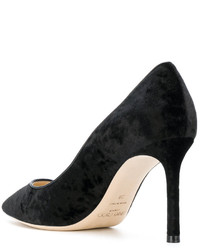 schwarze Leder Pumps von Jimmy Choo