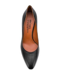 schwarze Leder Pumps von Michel Vivien