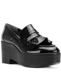 schwarze Leder Pumps