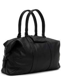 schwarze Leder Reisetasche von Ann Demeulemeester
