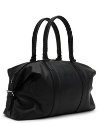 schwarze Leder Reisetasche von Ann Demeulemeester