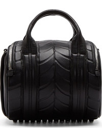 schwarze Leder Reisetasche von Alexander Wang