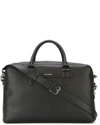 schwarze Leder Reisetasche von Dolce & Gabbana