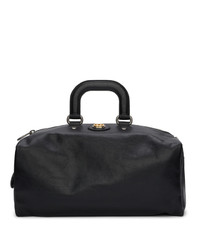 schwarze Leder Reisetasche von Gucci