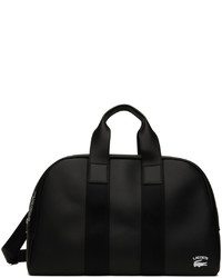 schwarze Leder Reisetasche von Lacoste