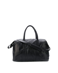 schwarze Leder Reisetasche von Maison Margiela