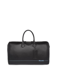 schwarze Leder Reisetasche von Prada