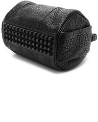 schwarze Leder Reisetasche von Alexander Wang