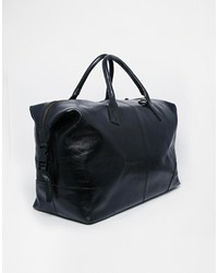 schwarze Leder Reisetasche