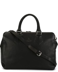 schwarze Leder Reisetasche von Vivienne Westwood