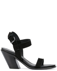 schwarze Leder Sandaletten von A.F.Vandevorst