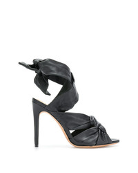 schwarze Leder Sandaletten von Alexandre Birman