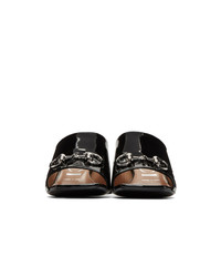 schwarze Leder Sandaletten von Gucci