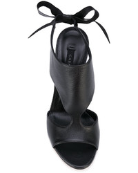 schwarze Leder Sandaletten von Casadei